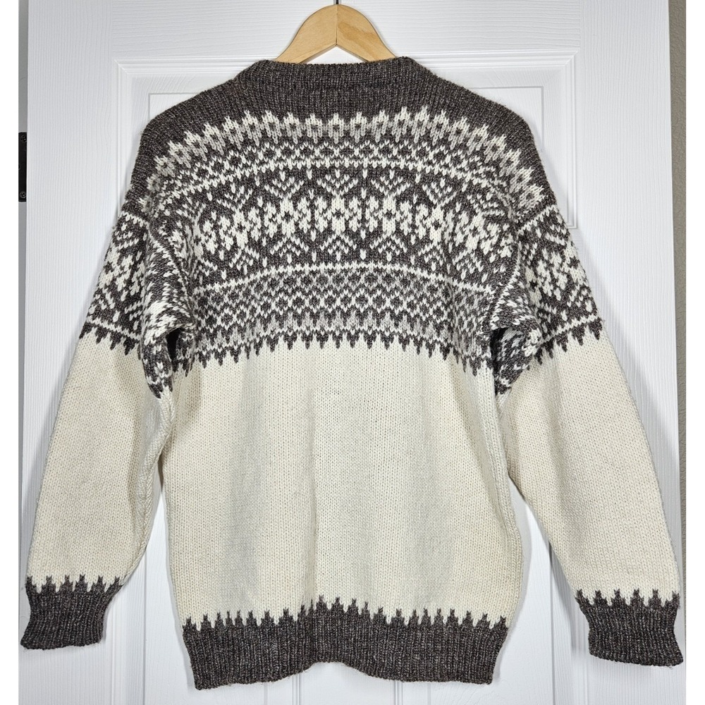VTG Rapaki Mahana Fair Isle Nordic Hand‎ Knit 100% Wool Cardigan Sweater M/38 - Picture 2 of 8
